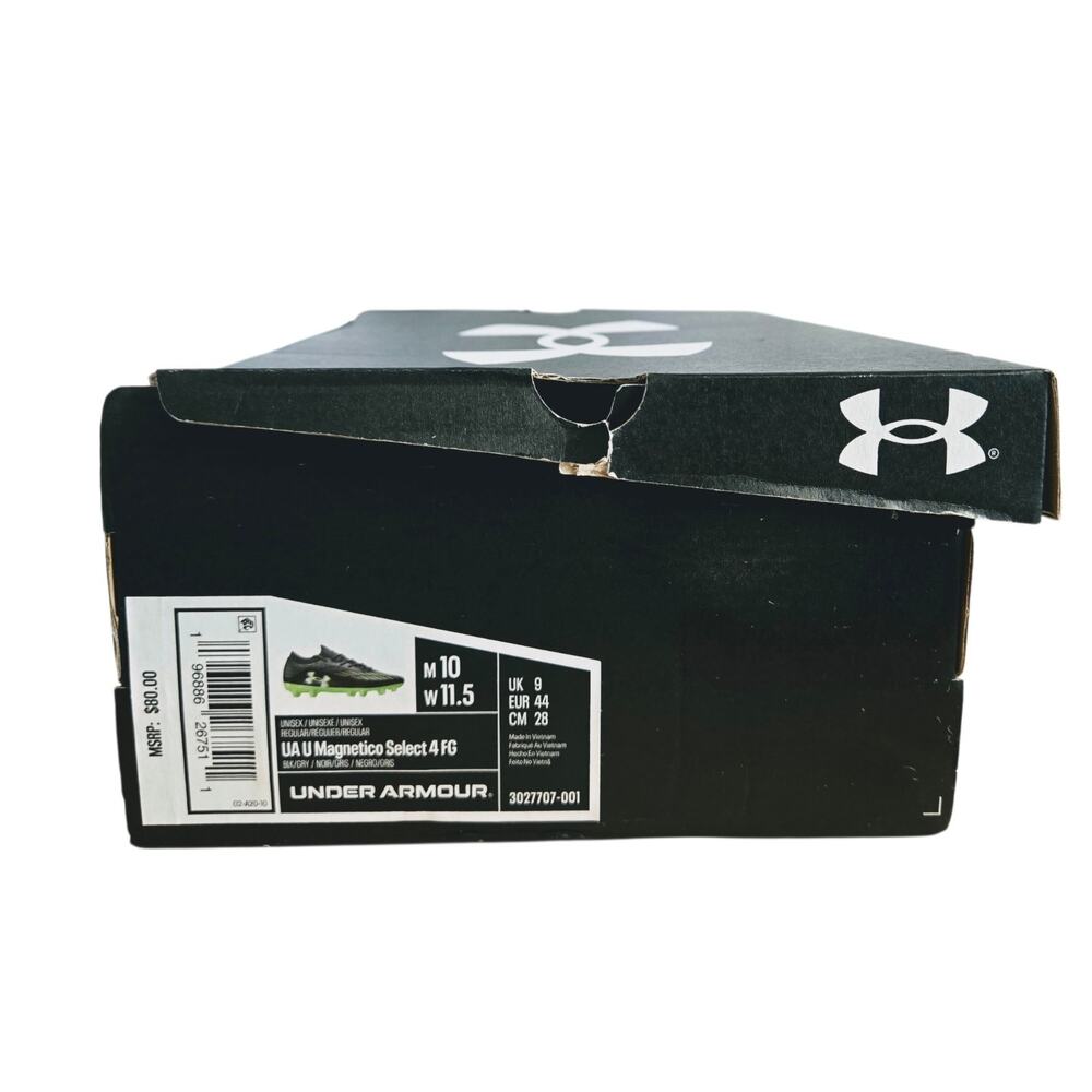 Under Armour Unisex UA Magnetico Select 4 FG Soccer Cleats Black/Anthracite 10 - Picture 7 of 7